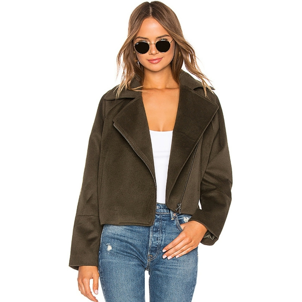 Tularosa Jupiter Crop Moto Bomber Jacket Revolve